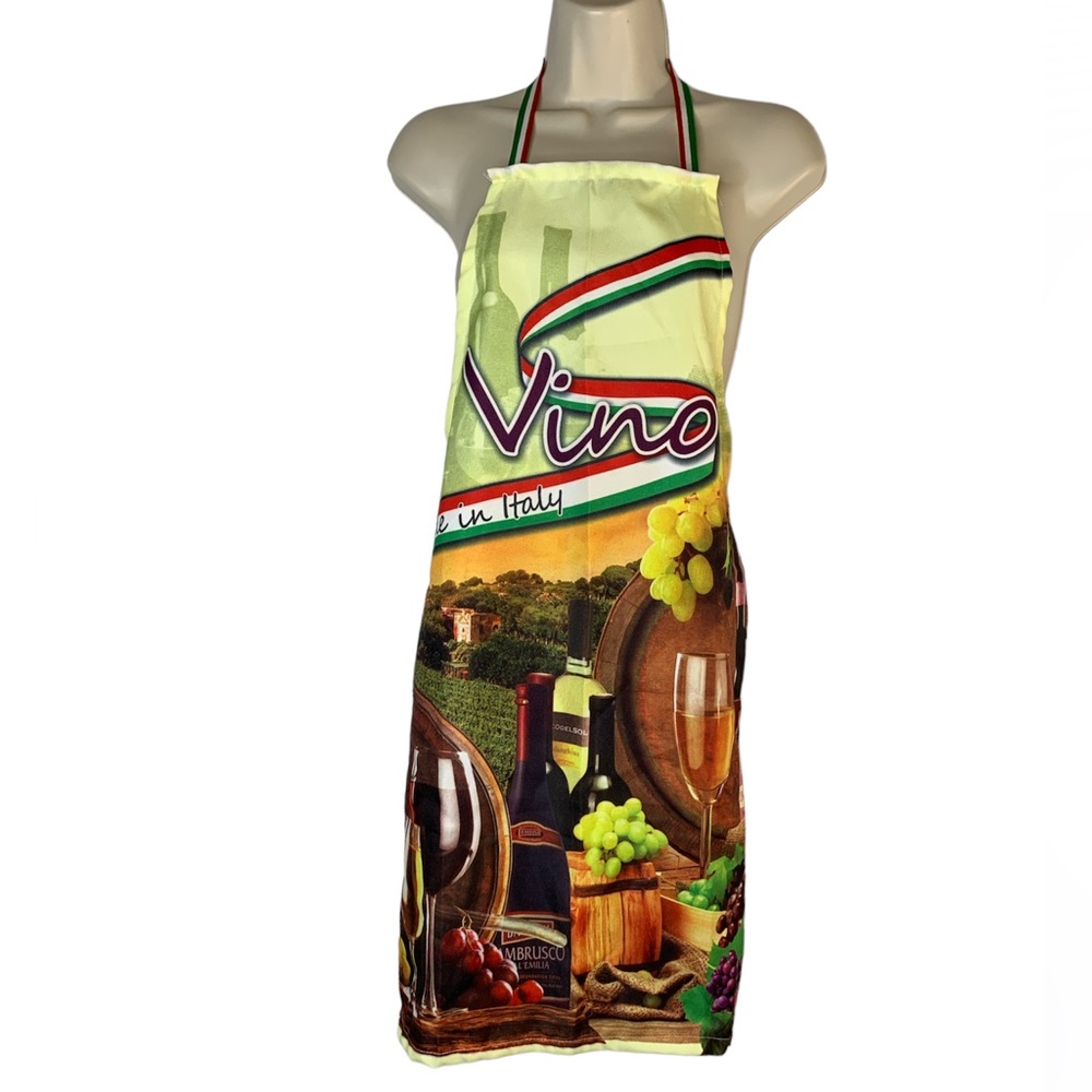 Vino Made In Italy - Italian Themed Vineyard Winery Bib Aprons for Men/Women